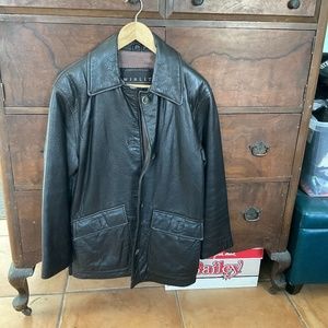 Leather coat